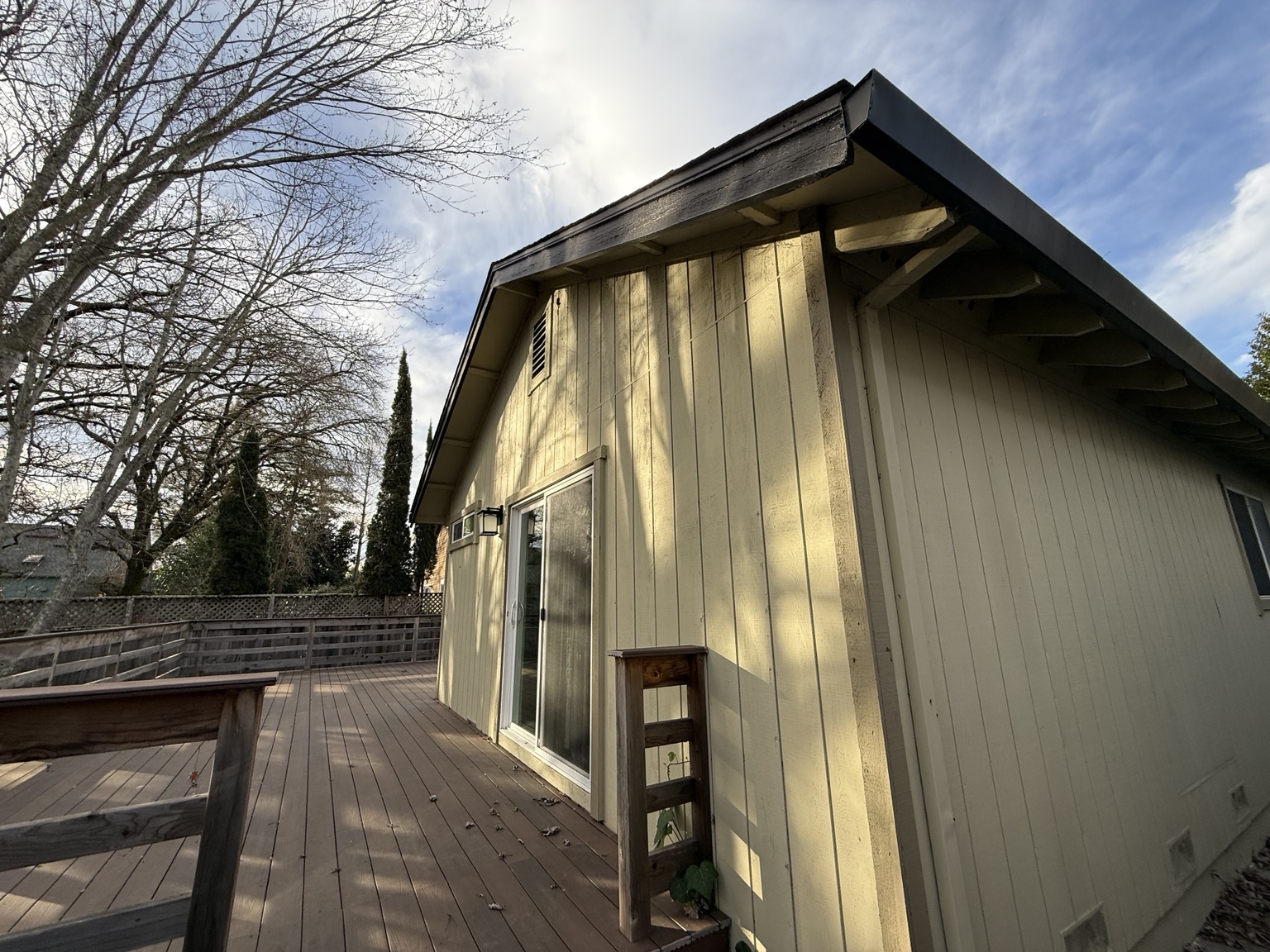 Exterior siding and deck