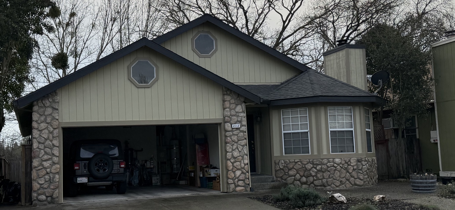 Finished front exterior after a soft renovation and refresh