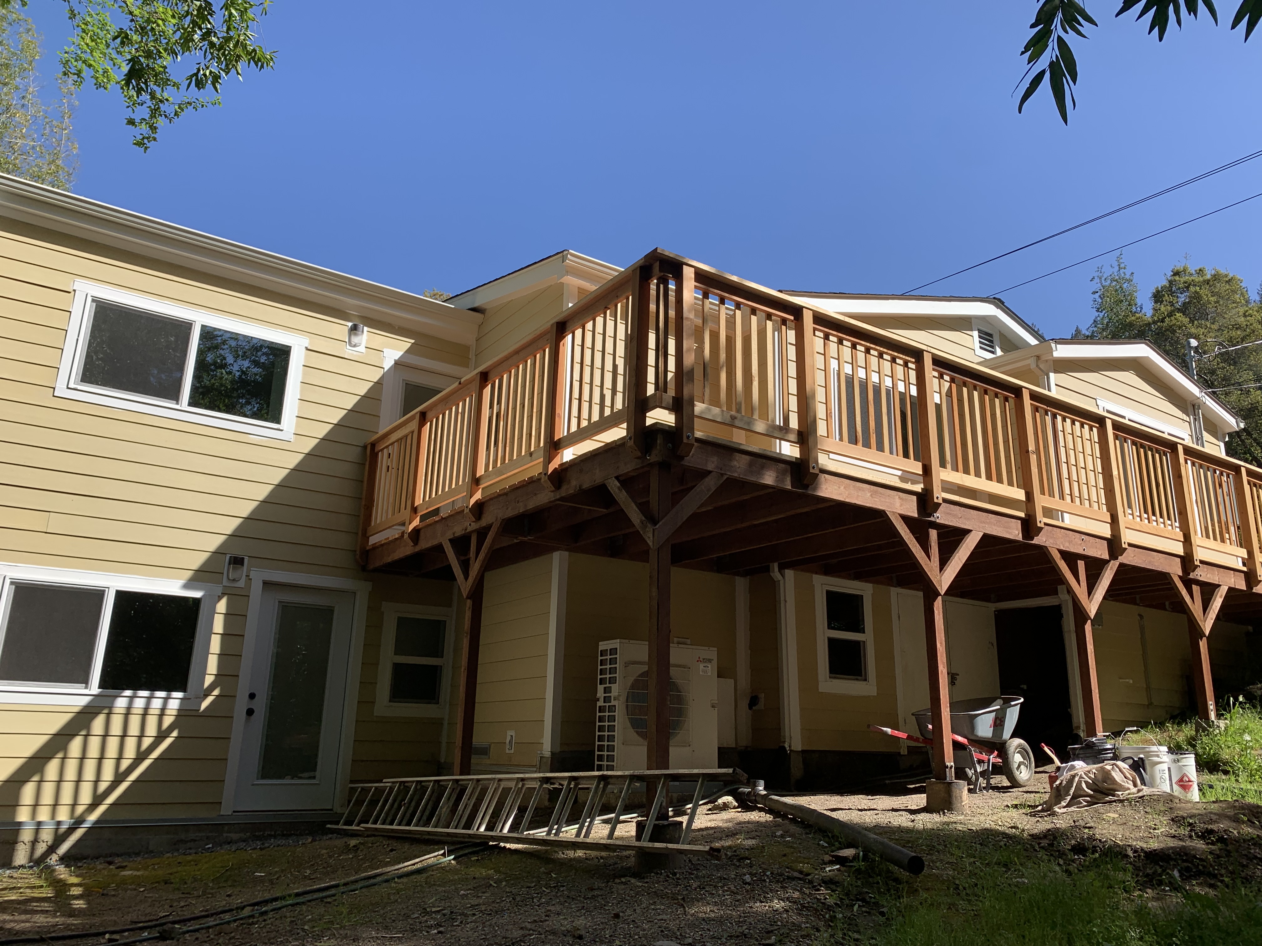 Finished two-story exterior and deck at Doug's House